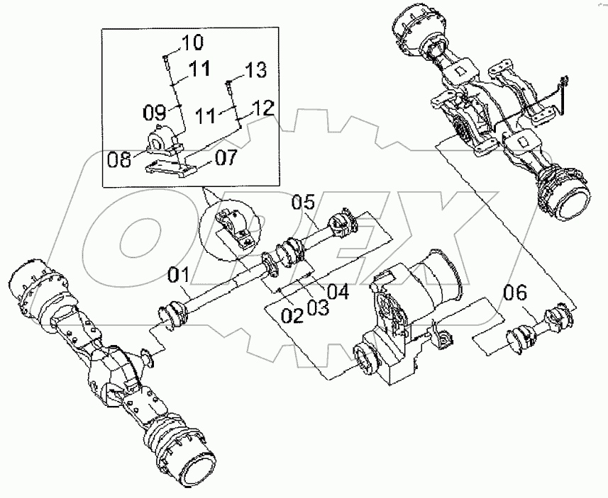  03E0044 001 DRIVE SHAFT SYSTEM