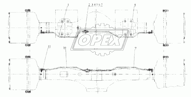 01E0107 Трубопровод моста в сборе