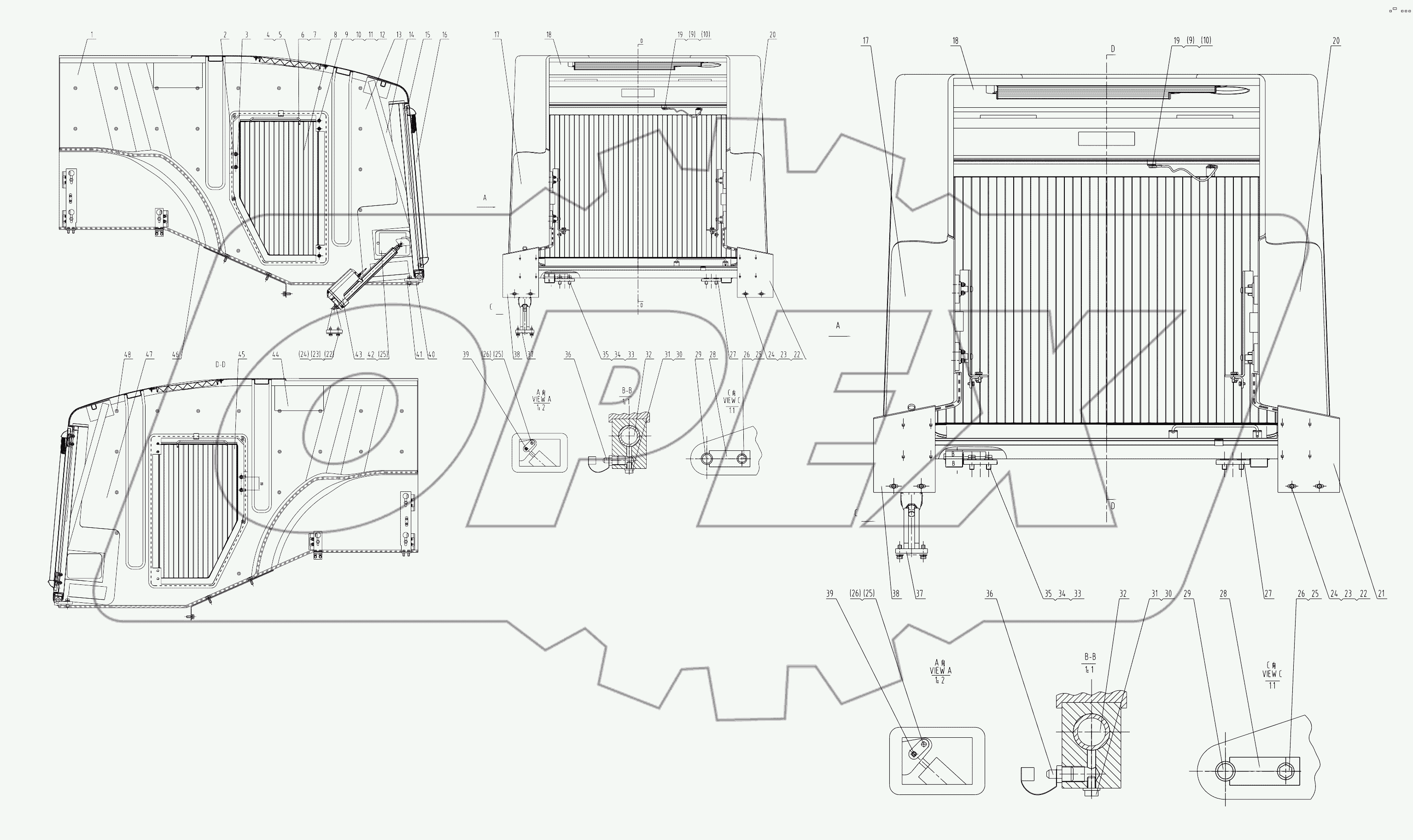44E0345_000_00 ENGINE HOOD