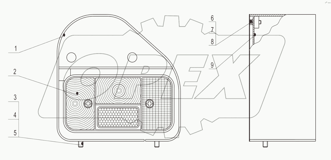 46C2830_001_00 REAR FLOODLIGHT-RH