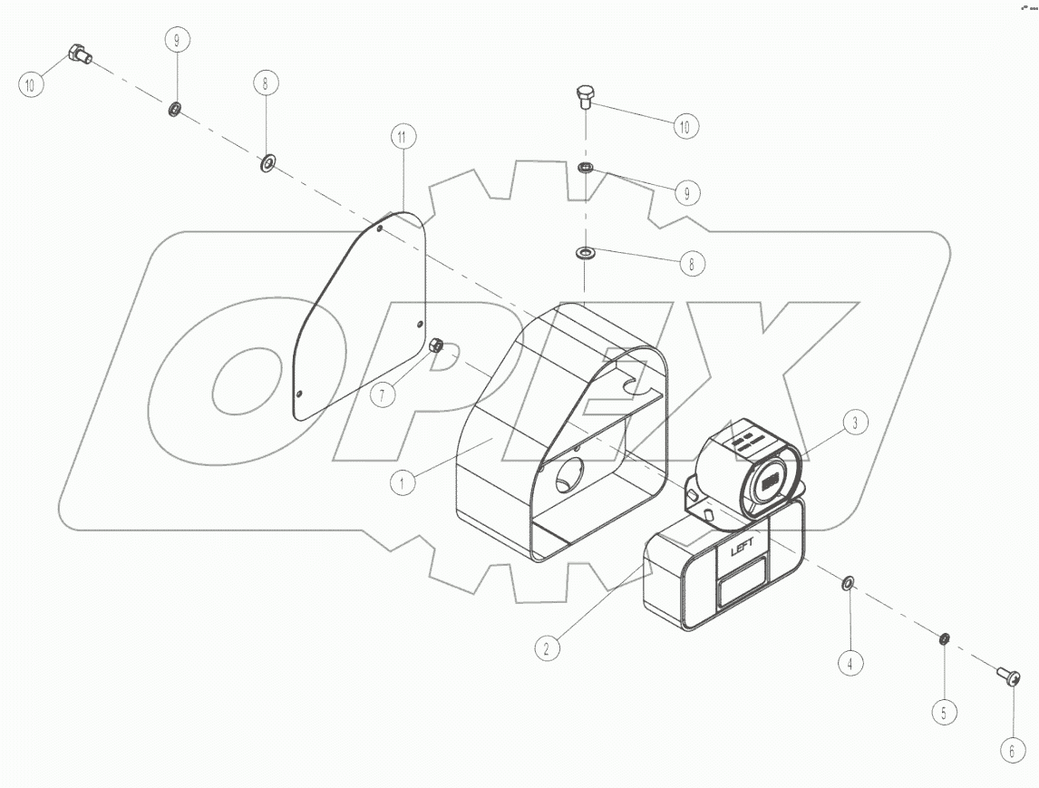 49C0200_000_00 TAILLIGHT MOUNTING AS-LH