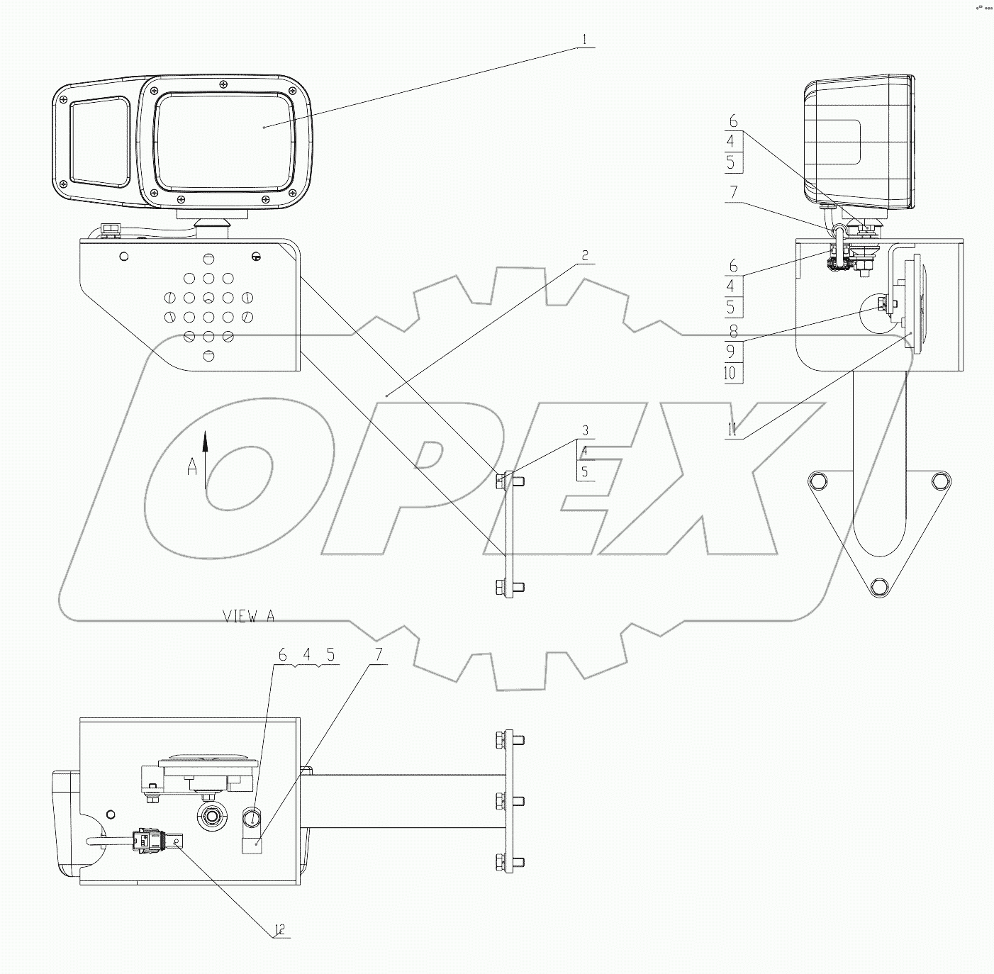 46C3095_000_00 FRONT FLOODLIGHT AS-RH