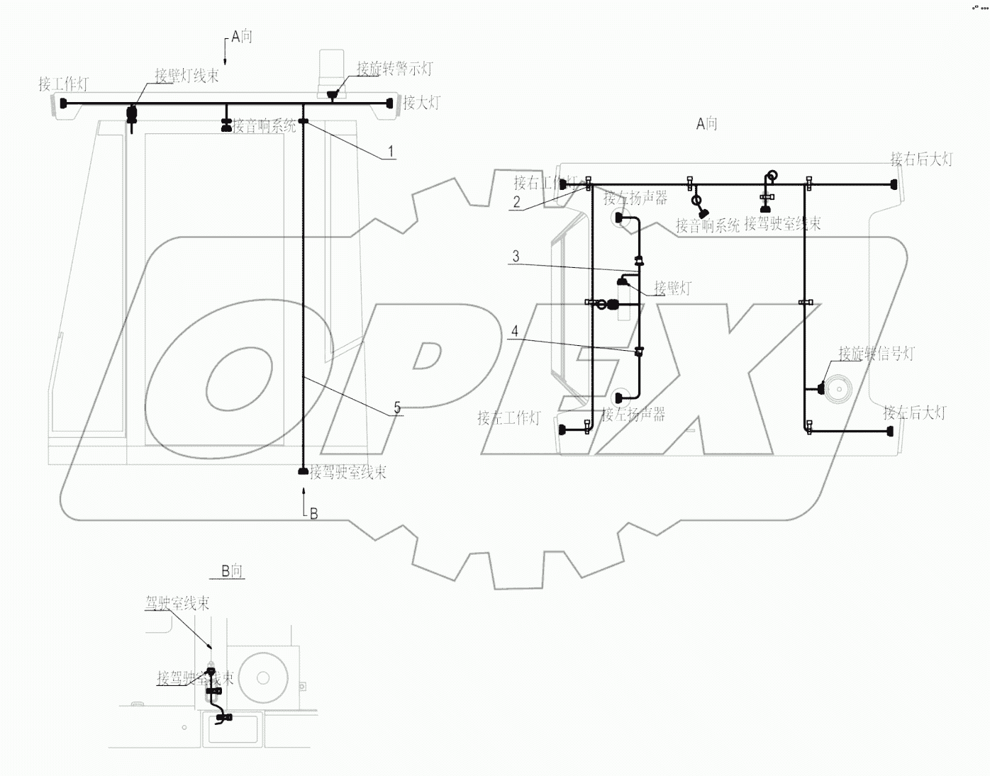 46C9821_000_00 WORK LIGHT WIRING