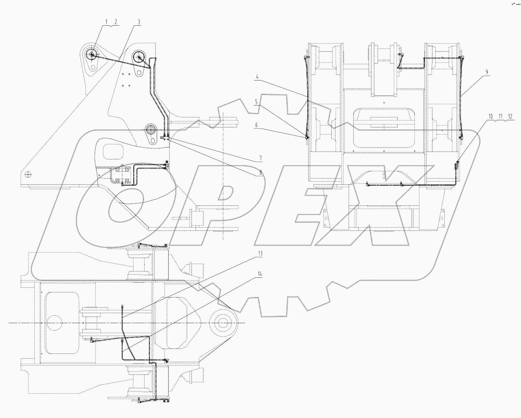 00C1171_000_00 FRONT FRAME GREASE LINES