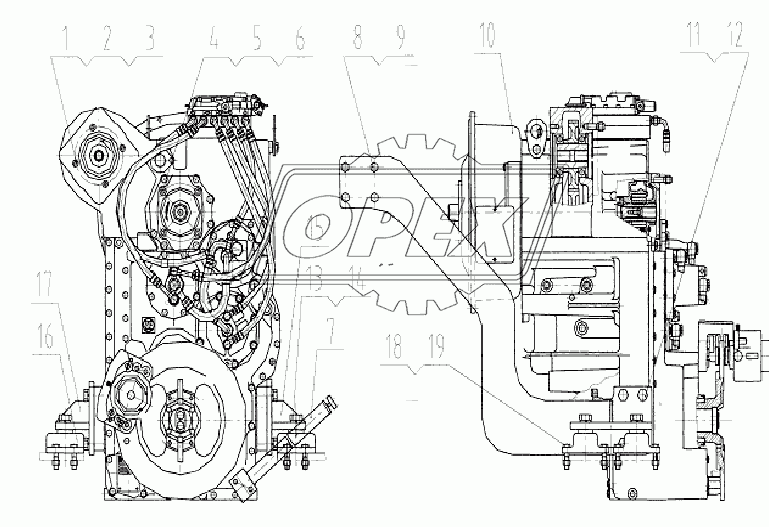 04Е0011 Система трансмиссии и гидротрансформатора