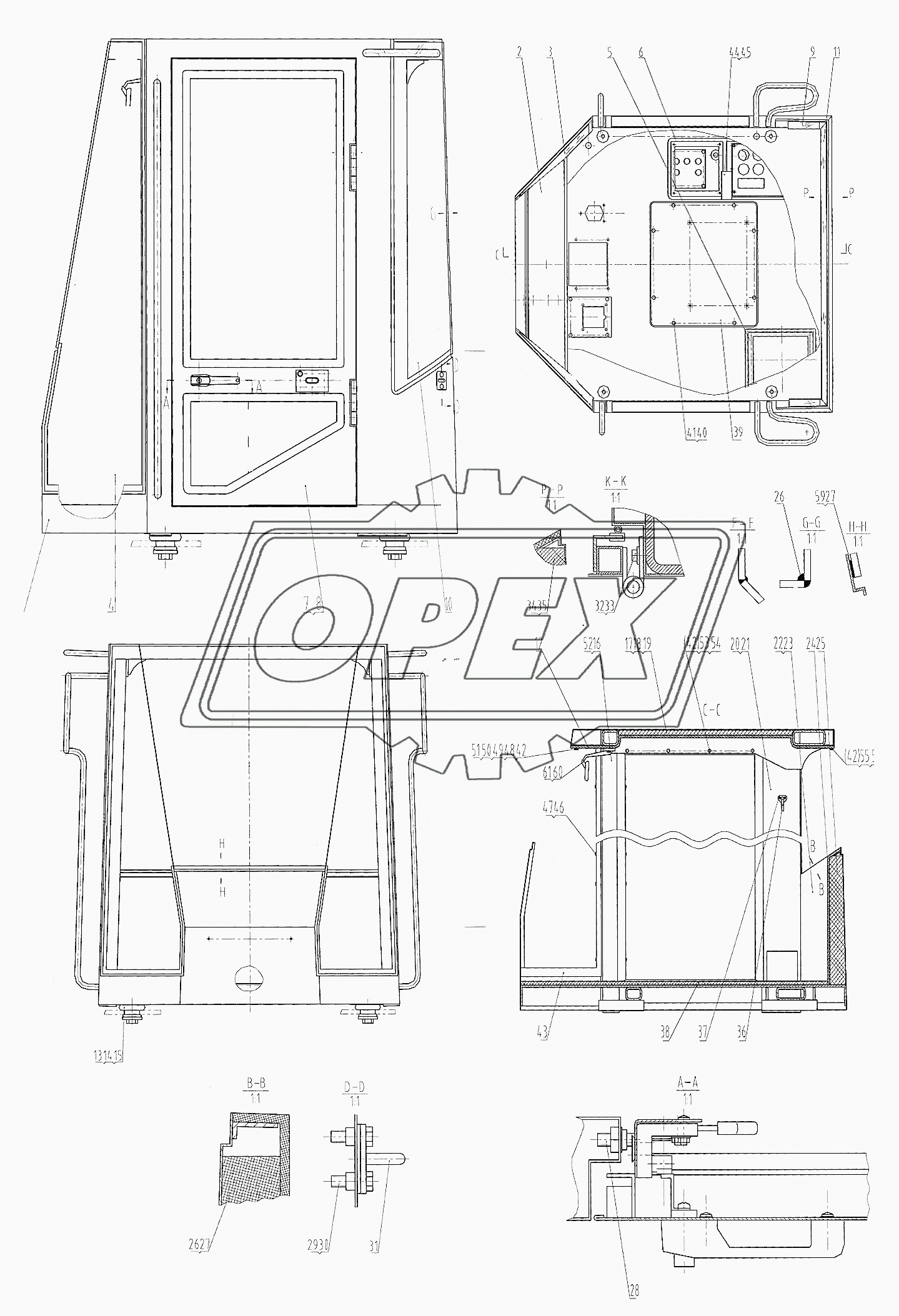 41Е0029 Кабина в сборе