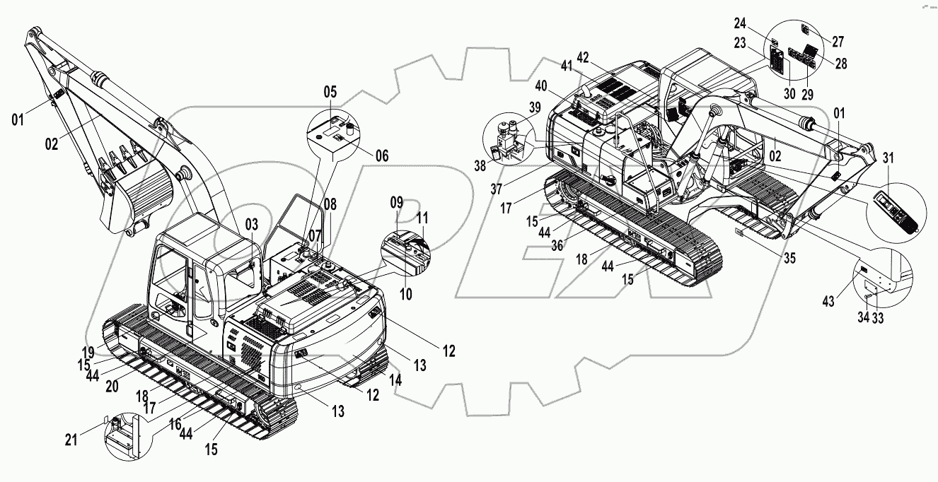  45E1153 004 DECAL GROUP