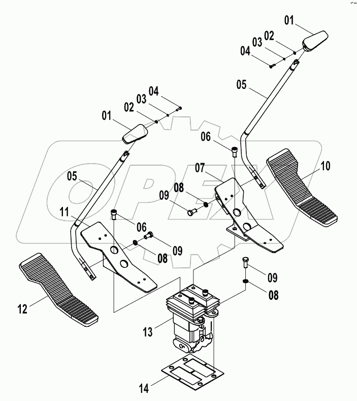  12E0187 PILOT HYDRAULIC SYSTEM (L)