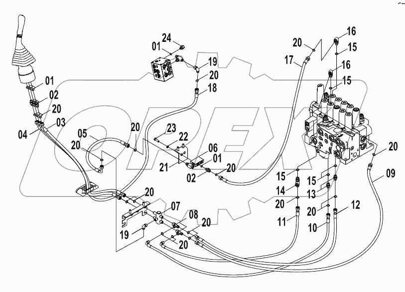  12E0237 PILOT HYDRAULIC SYSTEM (D)