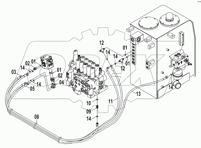  12Е0237 PILOT HYDRAULIC SYSTEM (H)