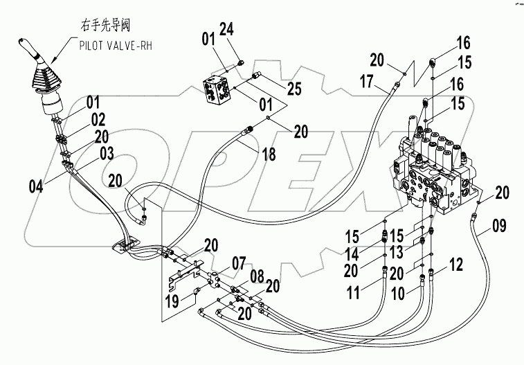  12Е0278-1 PILOT HYDRAULIC SYSTEM (D)