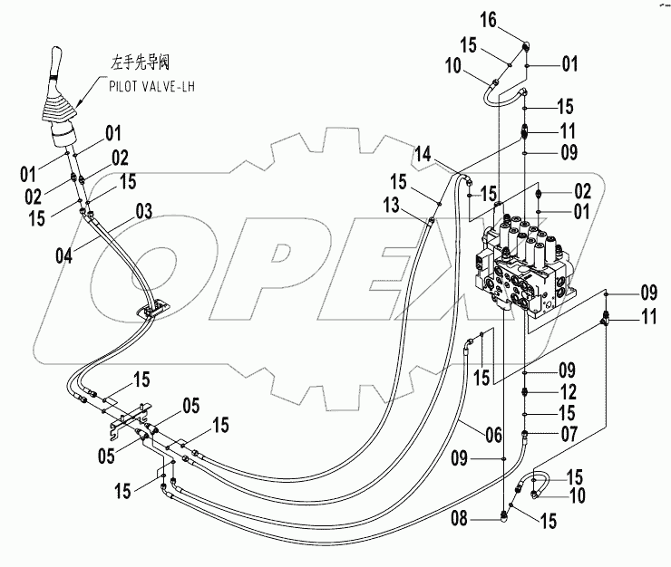  12Е0278-1 PILOT HYDRAULIC SYSTEM (E)