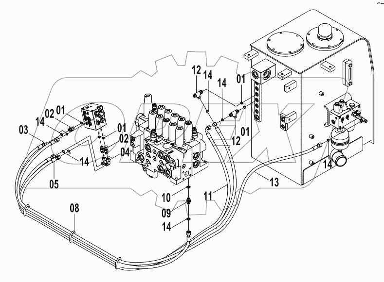  12E0287-1 PILOT HYDRAULIC SYSTEM (H)
