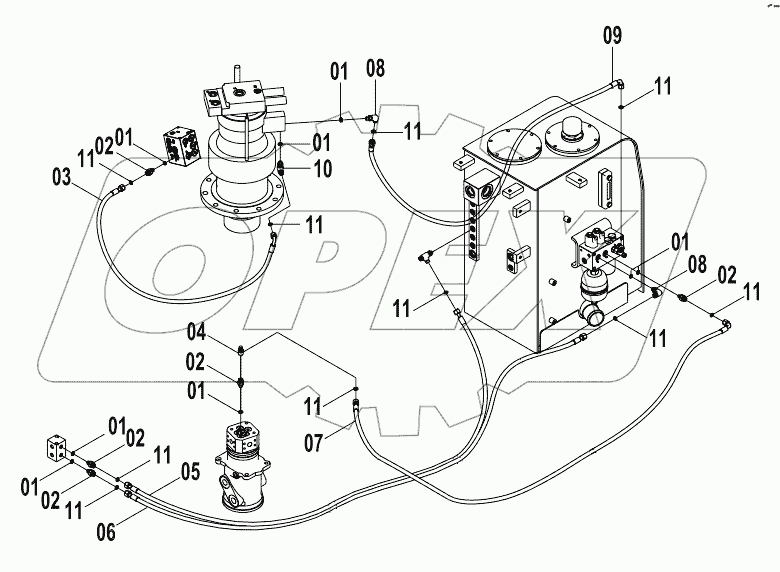  12E0287-1 PILOT HYDRAULIC SYSTEM (I)