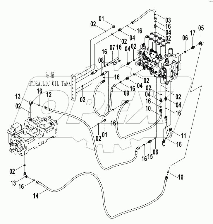  12E0287-1 PILOT HYDRAULIC SYSTEM (J)