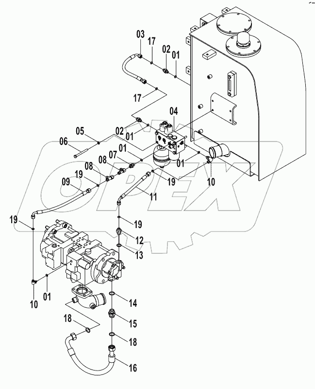  12E0287-1 PILOT HYDRAULIC SYSTEM (K)