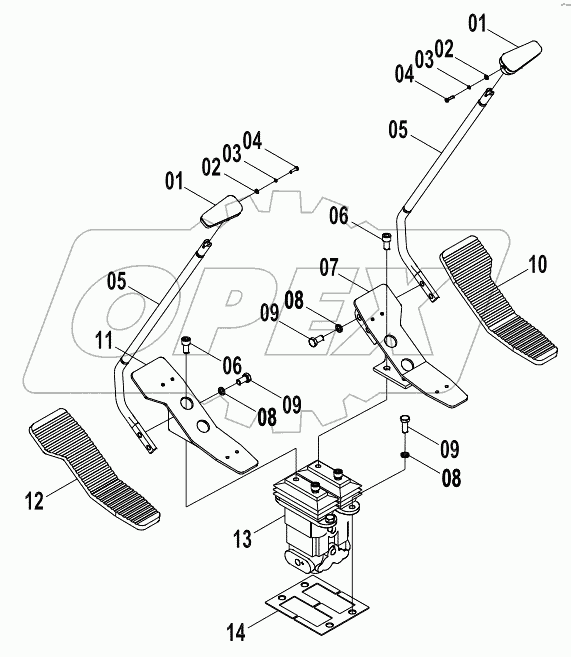  12E0287-1 PILOT HYDRAULIC SYSTEM (L)