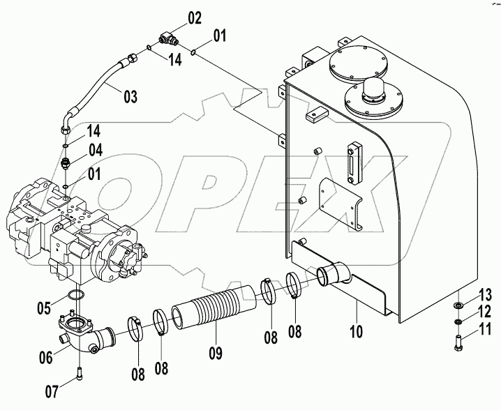  15E0665 MAIN HYDRAULIC SYSTEM (B)