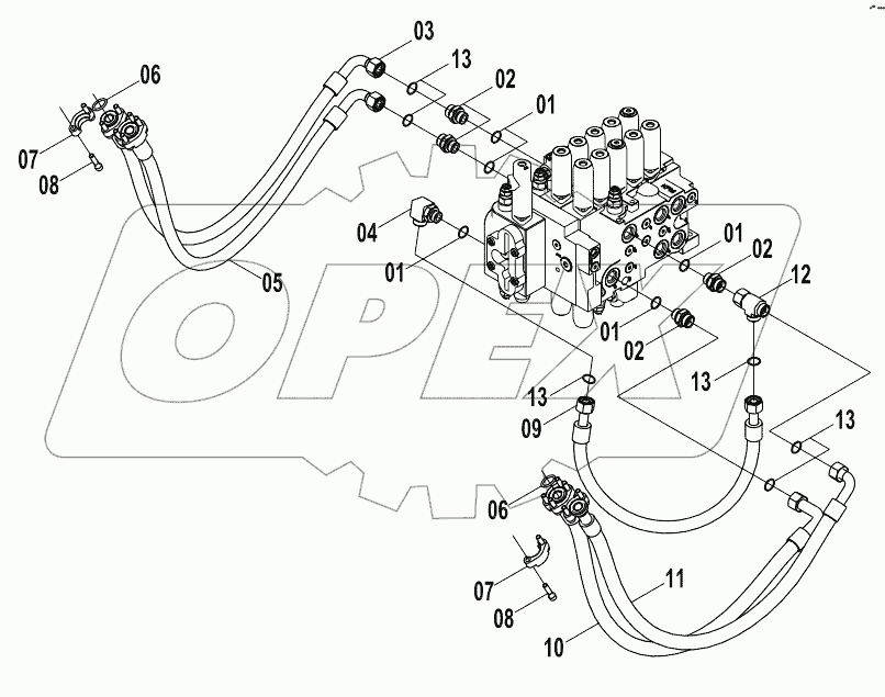  15E0665 MAIN HYDRAULIC SYSTEM (F)