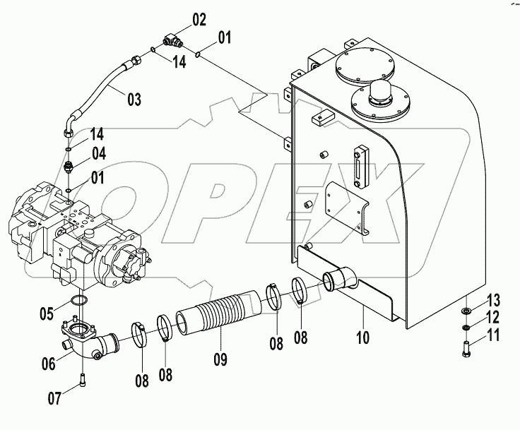  15E1187 MAIN HYDRAULIC SYSTEM (B)