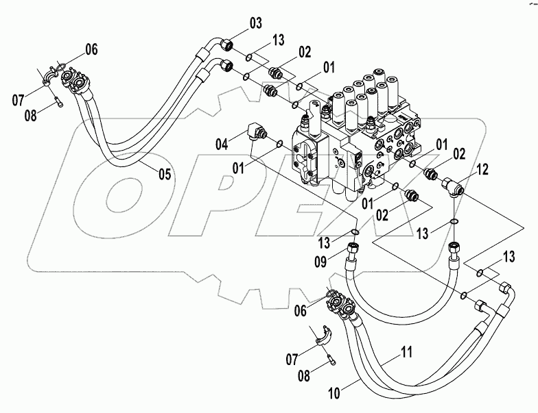  15E1187 MAIN HYDRAULIC SYSTEM (F)