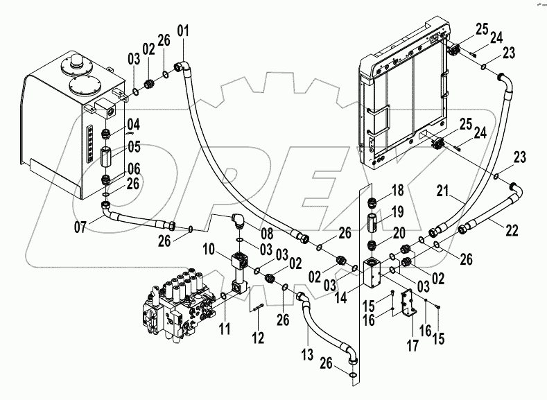  15E0817 MAIN HYDRAULIC SYSTEM (C)