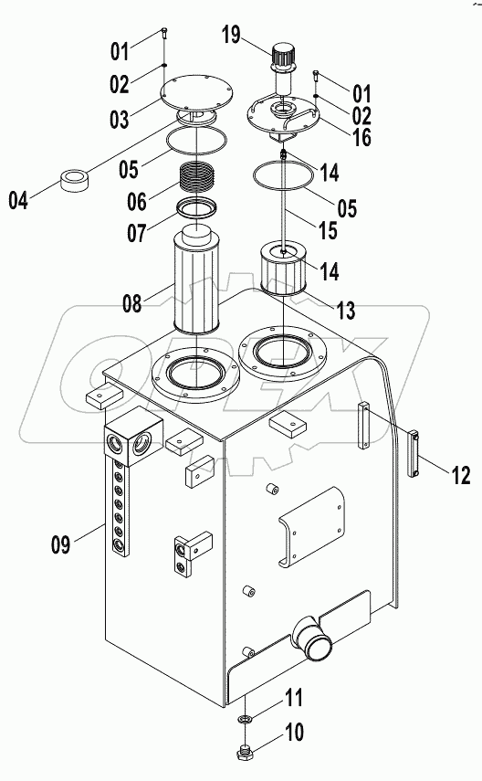  21C0429 001 HYDRAULIC OIL TANK