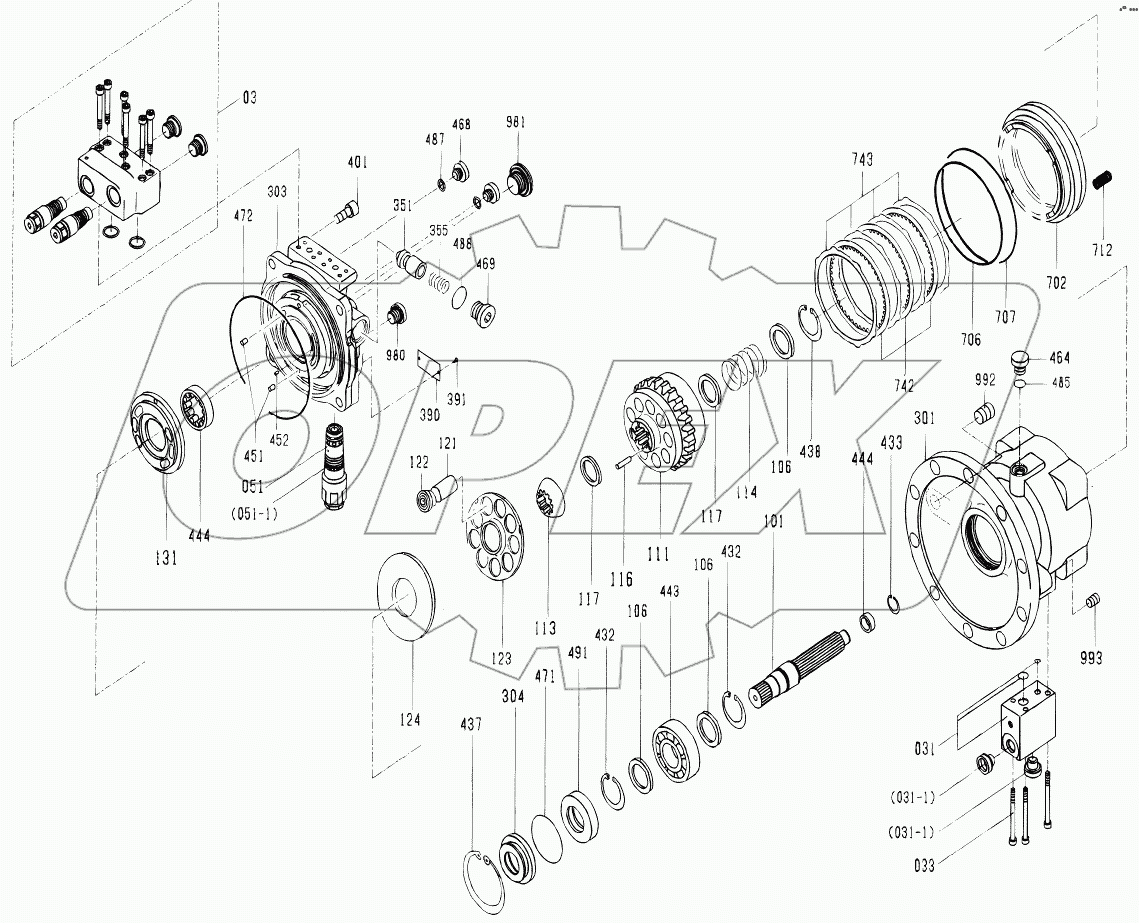  11C1191 001 SWING MOTOR