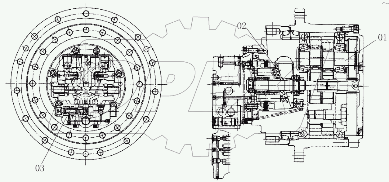  11C0347 001 TRAVEL MOTOR