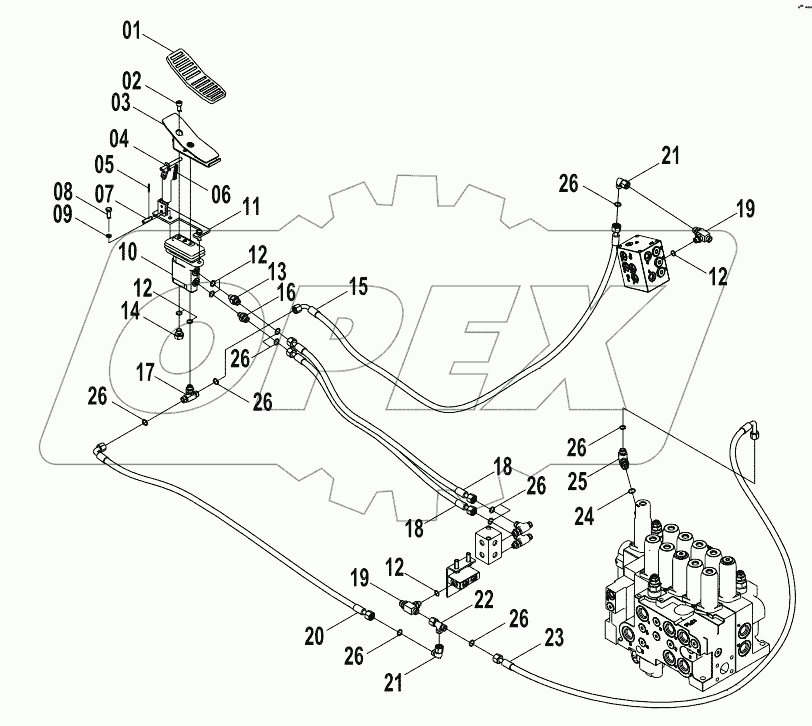  12Е0123 001 ATTACHMENT PILOT LINES