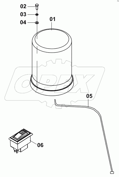  46C5649 000 ROTATING BEACON WIRING AS