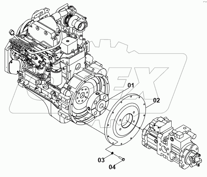  40С2105 ENGINE MOUNTING (B)