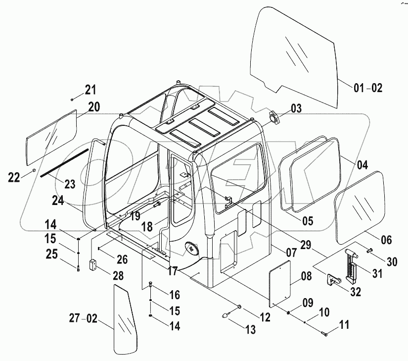 47C1498 CABIN ASSY (A)