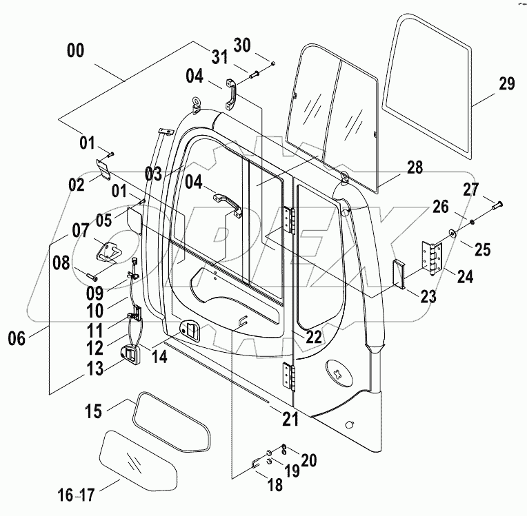  47C1498 CABIN ASSY (B)