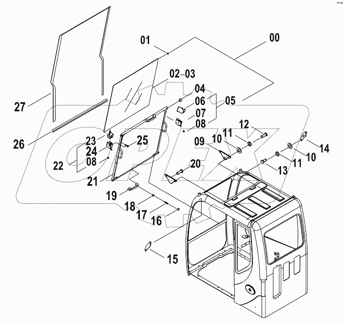  47C1498 CABIN ASSY (E)