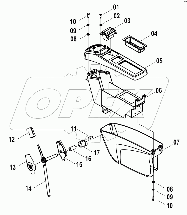  34C1388 001 CONSOLE AS-LH