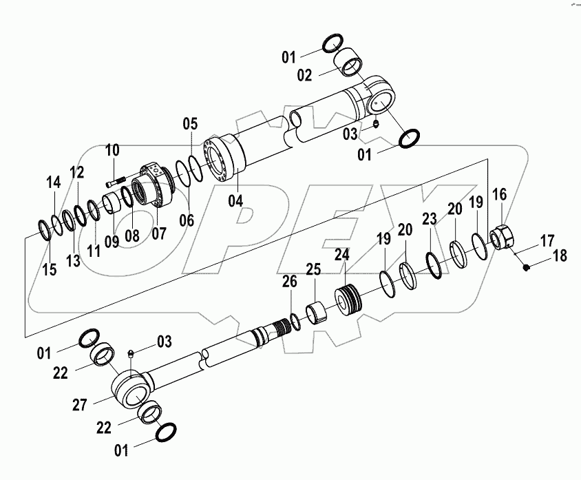  10С1847 BOOM CYLINDER-LH (B)