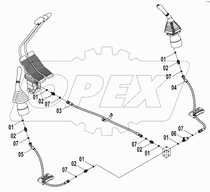  12E0164 PILOT HYDRAULIC SYSTEM (B)