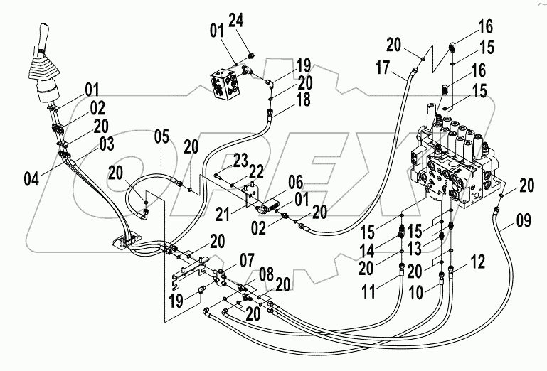  12E0164 PILOT HYDRAULIC SYSTEM (D)