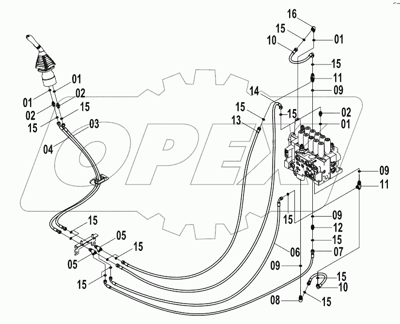  12E0164 PILOT HYDRAULIC SYSTEM (E)