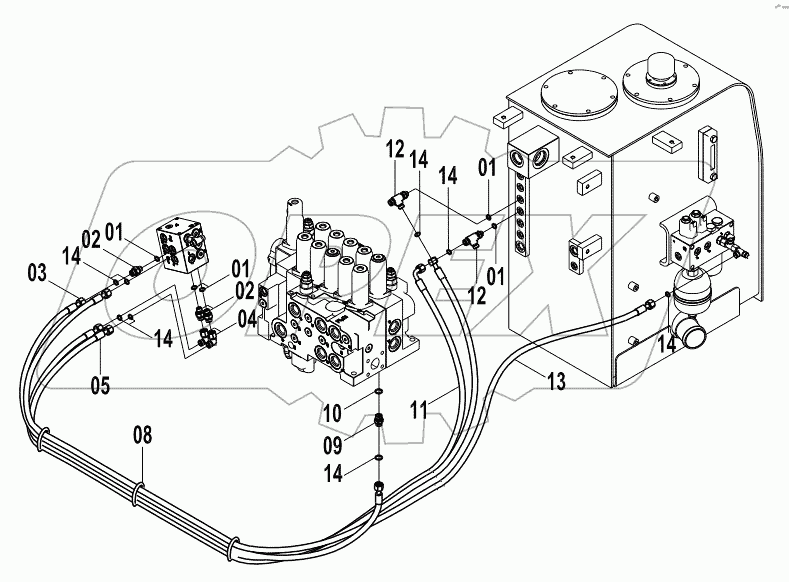  12E0164 PILOT HYDRAULIC SYSTEM (H)