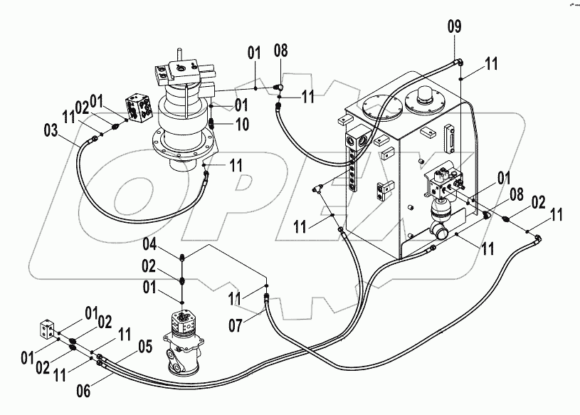 12E0164 PILOT HYDRAULIC SYSTEM (I)
