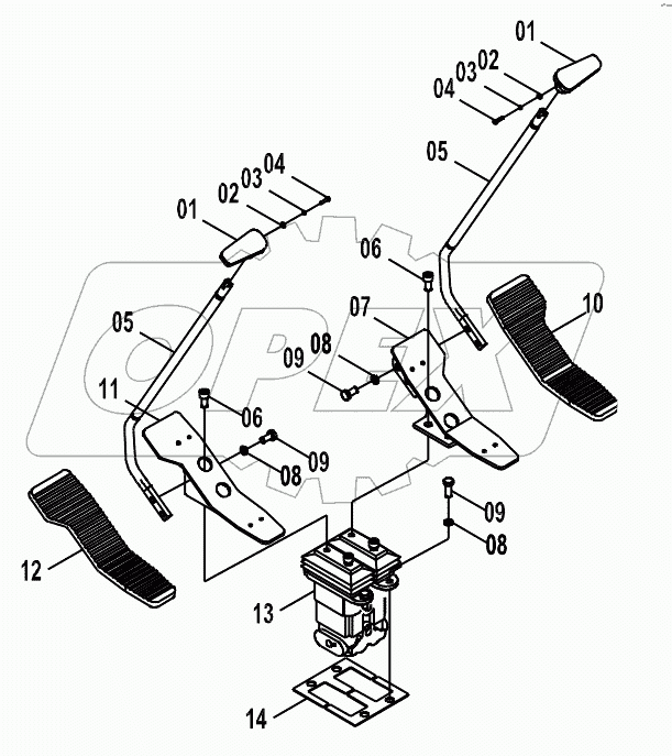  12E0164 PILOT HYDRAULIC SYSTEM (L)