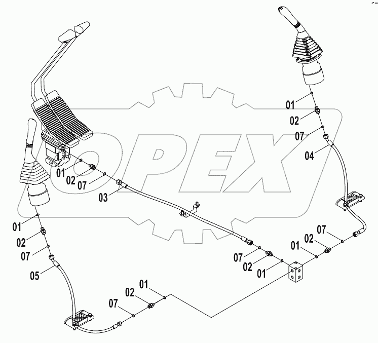  12E0287 PILOT HYDRAULIC SYSTEM (B)
