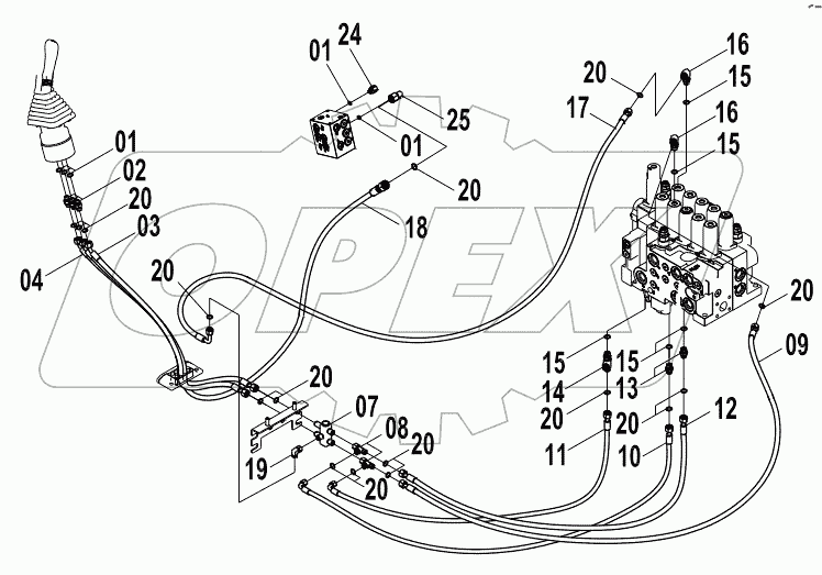  12E0287 PILOT HYDRAULIC SYSTEM (D)