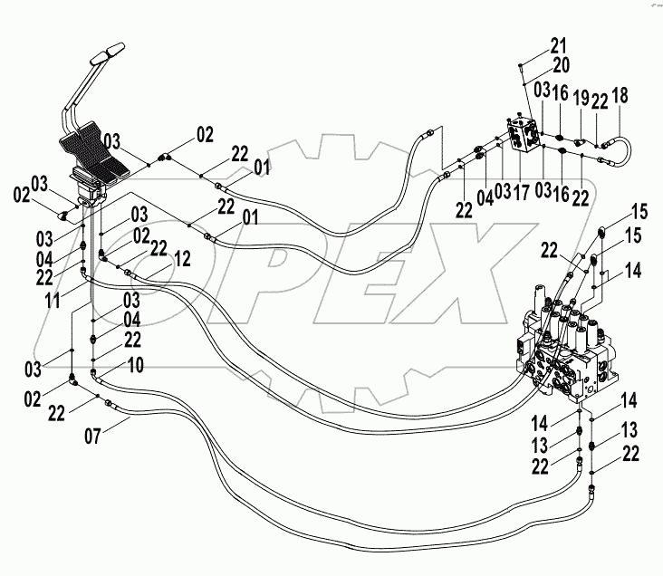  12E0287 PILOT HYDRAULIC SYSTEM (G)