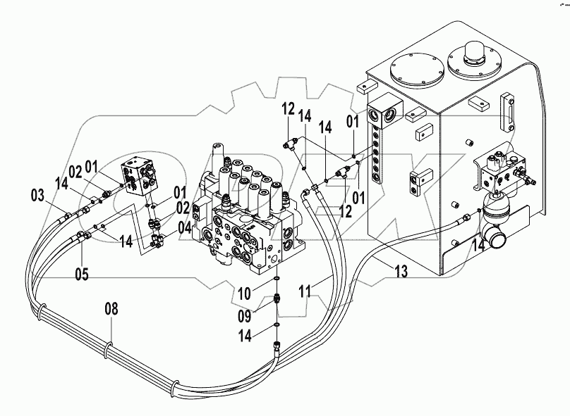  12E0287 PILOT HYDRAULIC SYSTEM (H)