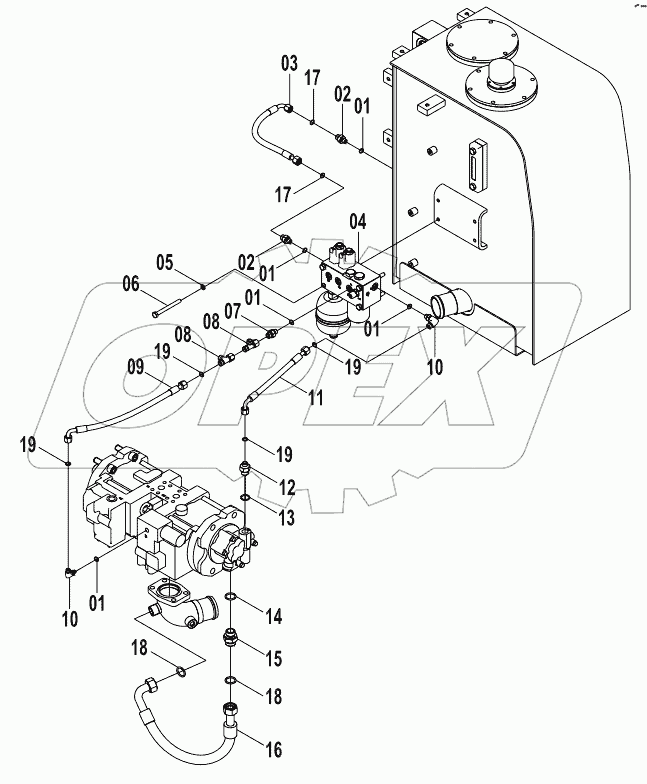  12E0287 PILOT HYDRAULIC SYSTEM (K)