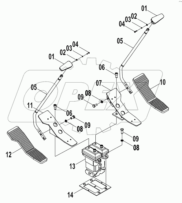  12E0287 PILOT HYDRAULIC SYSTEM (L)