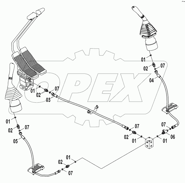  12E0187 PILOT HYDRAULIC SYSTEM (B)